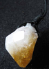 Citrine pendant with cord
