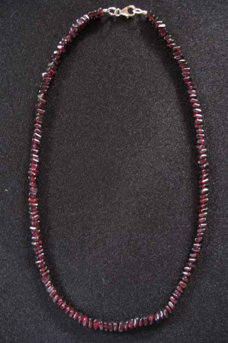 Garnet Disc Necklace