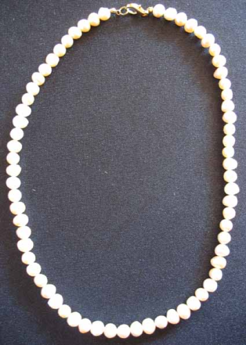 Apricot Pearl Necklace