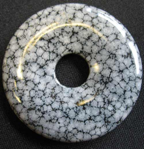 Donut 5cm - Schneeflocken-Obsidian