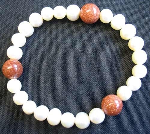 Pearl with Goldstone
