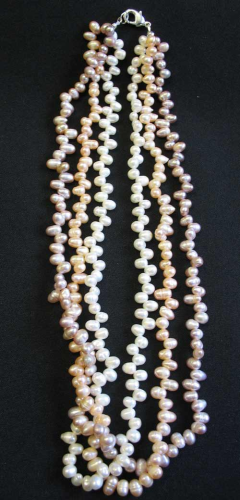 Perlenkette 47 cm dreifach