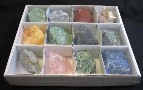 Mineralienbox - 12 Stück - gross