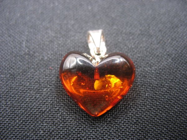Amber - Heart Pendant