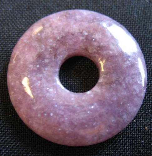 Donut Lepidolith - 3 cm Durchmesser