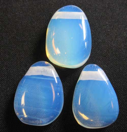 Drumstone Pendant - Opal Glass