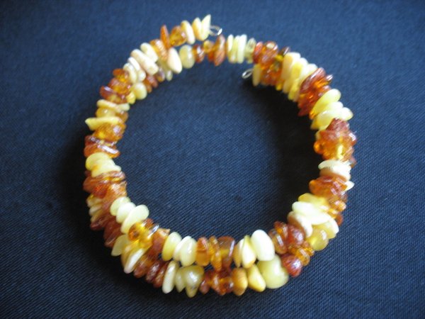 Amber - Spiral Bracelet - mixed colour