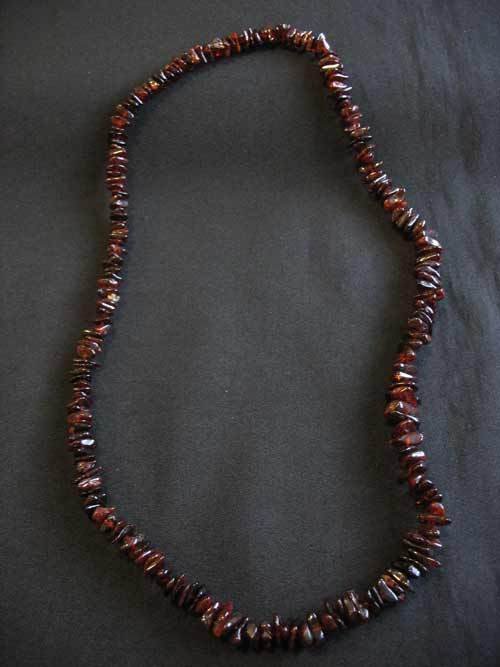 Amber - Necklace - 70 cm - dark