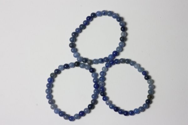Bracelet 6 mm - Blue Quartz