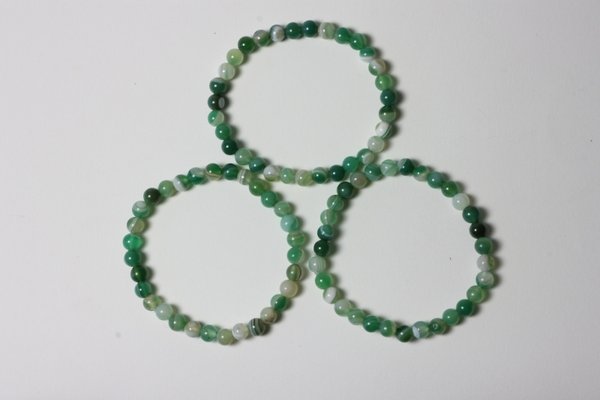 Kugelarmband 6 mm - Achat grün