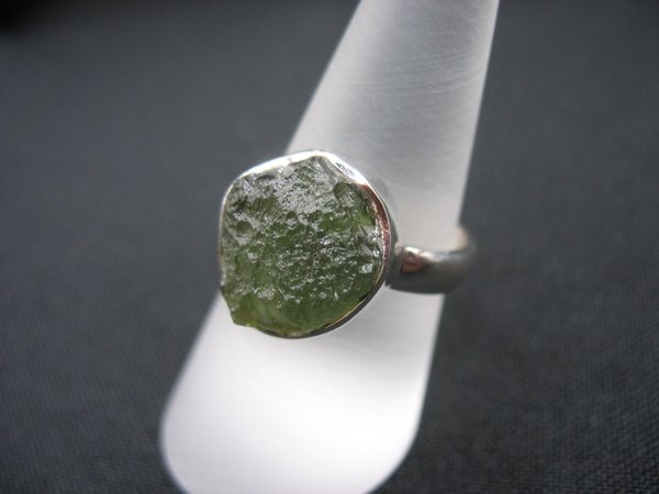 Moldavite Ring - Size 17,5 mm